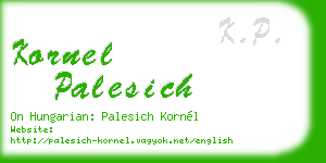 kornel palesich business card